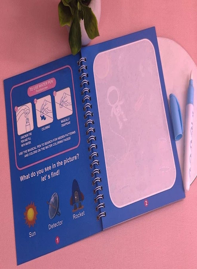 Tera13 TERA 13 (5 Piece Magic Water Cooring Book For Return Gifts Magic Water Coloring Books With Drawing Reusable Water-Reveal Activity Pad,Water Pen For Kids Return Gifts For Kids Birthday Party,30 Pages - Image 3